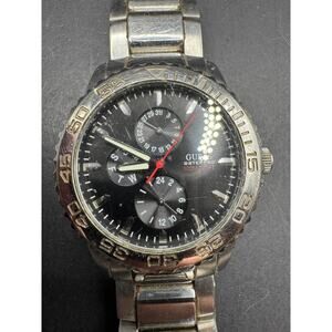 Guess Waterpro Men's Watch G95377G Black Dial Stainless Steel 41.4mm 100M WR